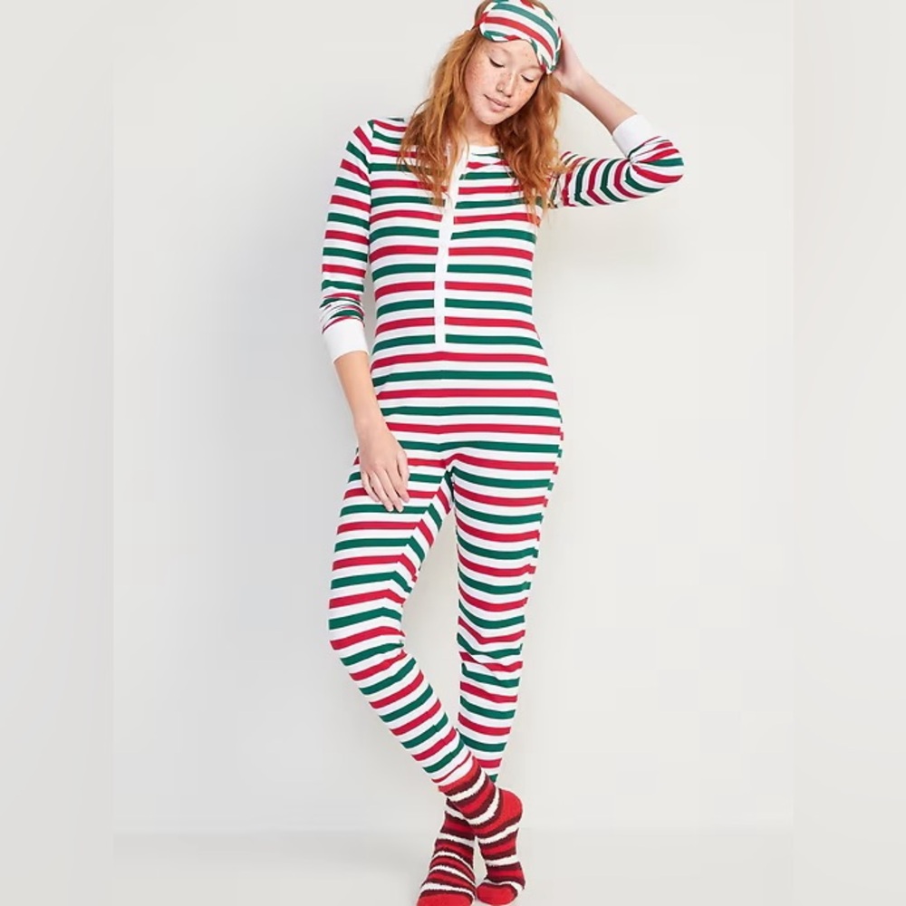OLD NAVY thermal knit one piece pajama